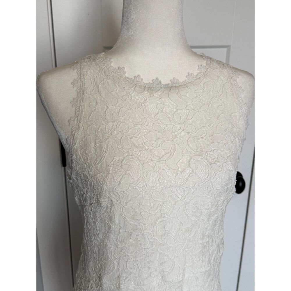 Brand Unknown White Lace Dress with Train, Wedding Party dress, Sizee 4-6? - Picture 7 of 14